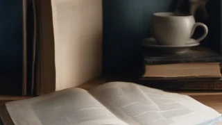Atomic Habits and The Slight Edge books on a wooden desk