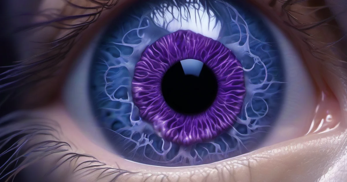 Serene eye reflecting digital light, representing AI fatigue and brain rest.