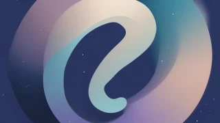 Stylized question mark in gradients